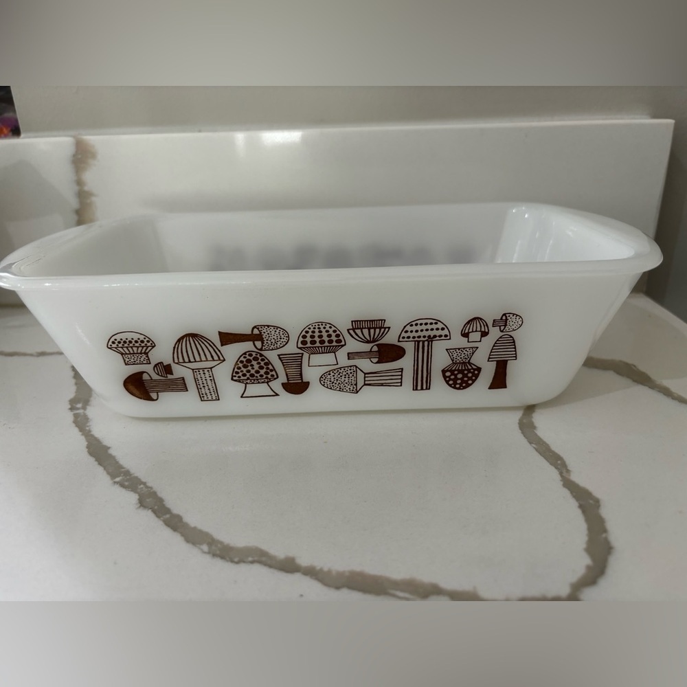 Vintage Glasbake Mushroom Meatloaf